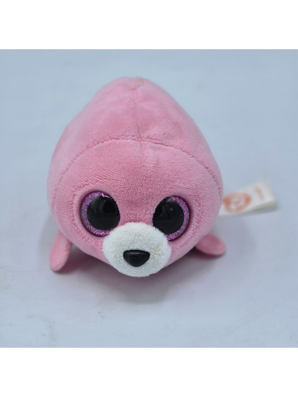 Ty Beanie Babies Seaweed Pink Seal Plush 4" Glitter Eyes Stuffed Animal